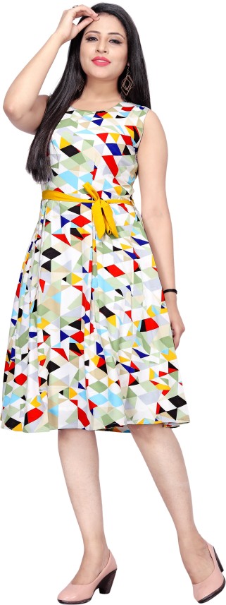 Micozy Women A-line Multicolor Dress ...